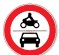 کدام یک از تابلوهای زیر به معنای ممنوع بودن عبور وسایل نقلیه موتوری است