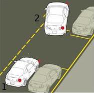 حق تقدم پارک در تصویر زیر برای کدام اتومبیل می باشد