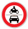 کدام یک از تابلوهای زیر به معنای ممنوع بودن عبور وسایل نقلیه موتوری است